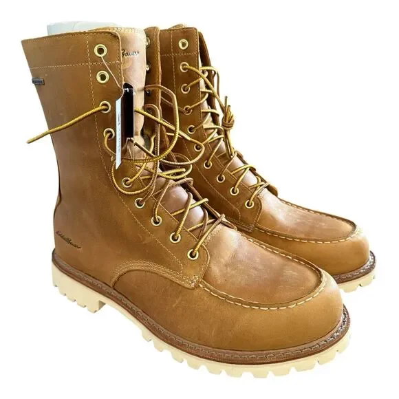 Eddie Bauer Tan Leather Boots Eddie Bauer Boys Tan Leather Mid Top Lug Sole Boots Size 3  main image 3